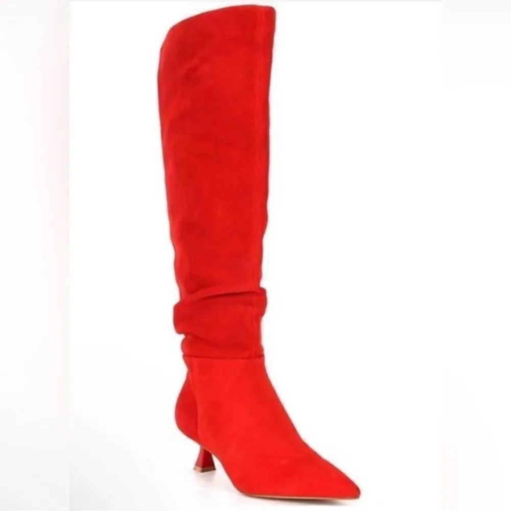Gianni Bini Red Slouchy Leather Suede
Knee High Boots(Size 8.5M)